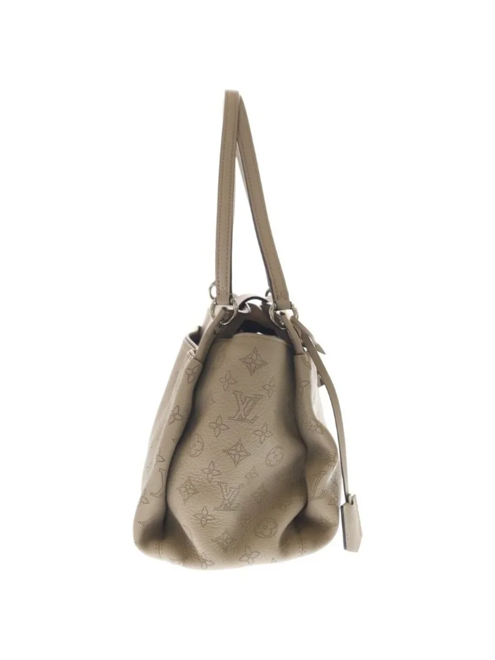 Louis Vuitton Sevre Mahina Handbag Beige Leather Silver